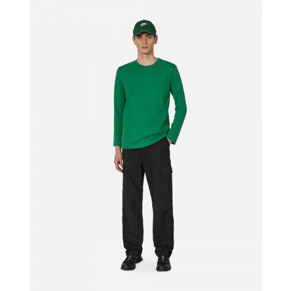 Maglietta Comme Des Garçons Shirt Rear Logo Longsleeve Verde
