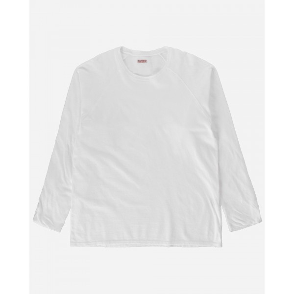 Maglia KAPITAL / Maglietta a maniche lunghe da cuoco in garza (Rainbowy Patch) Bianco