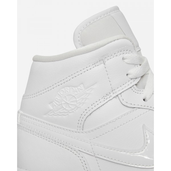 Nike Jordan WMNS Air Jordan 1 Mid Sneakers Triplo Bianco