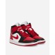 Nike Jordan WMNS Air Jordan 1 Mid Sneakers Nero / Gym Red / Bianco