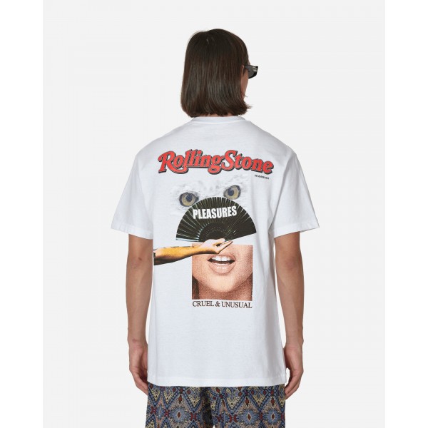 Maglietta Pleasures Rolling Stone Bianco