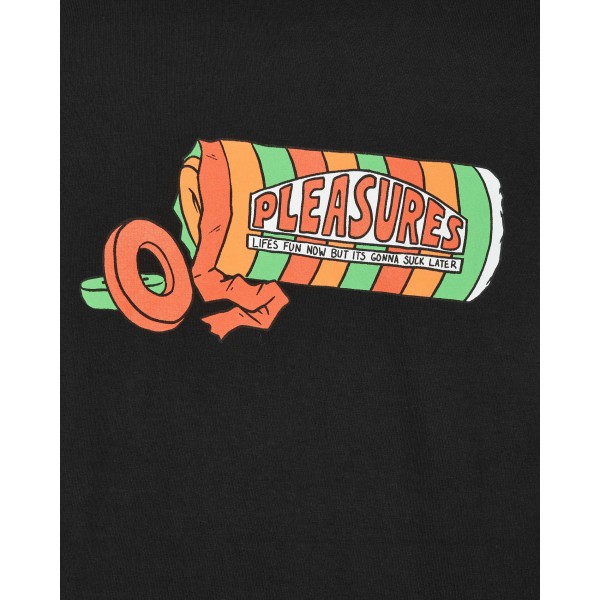 Maglietta Pleasures Suck lavata nera