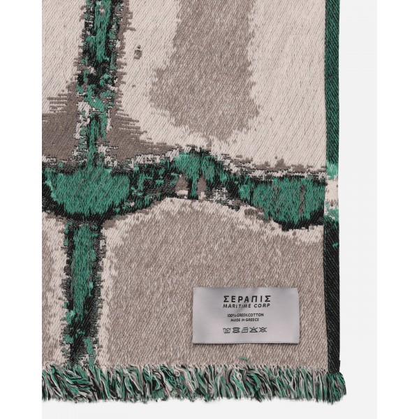 Coperta Serapis Green Grid Jacquard Verde