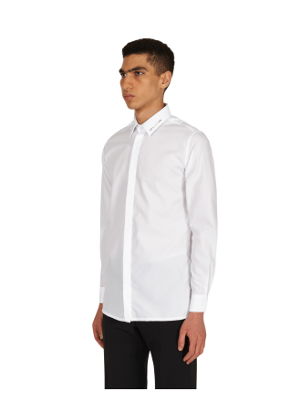 1017 ALYX 9SM Metal Logo Button Down Shirt Bianco