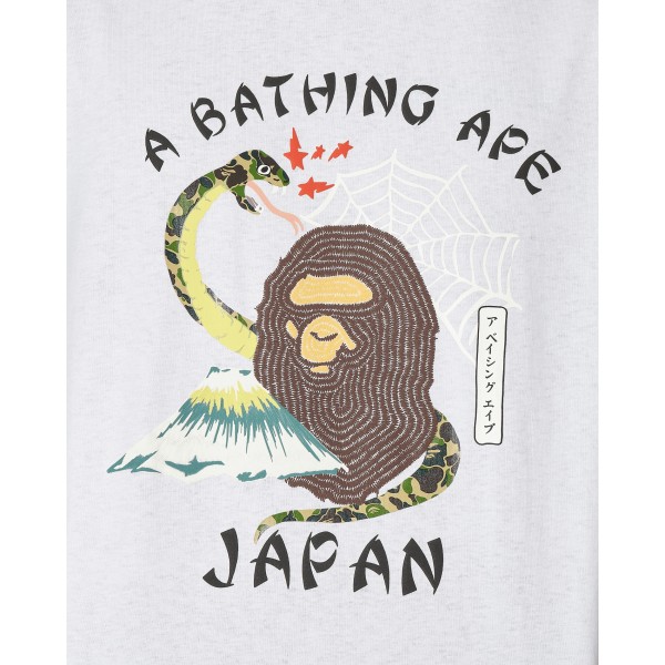 Maglietta A Bathing Ape Bape Japanese Culture Bianco