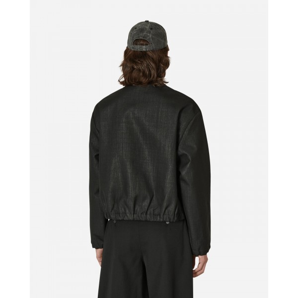 Acne Studios - Giacca con zip in misto lana nero