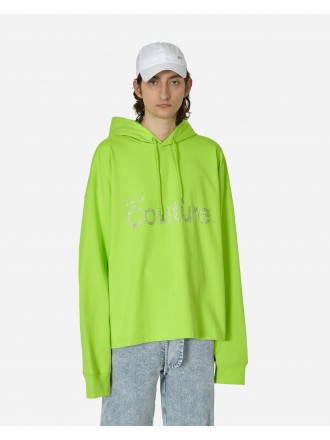 Anonymous Club Club Couture Maglietta con cappuccio verde acido