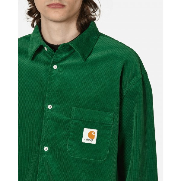 Awake NY Carhartt WIP Camicia di velluto a coste verde scuro