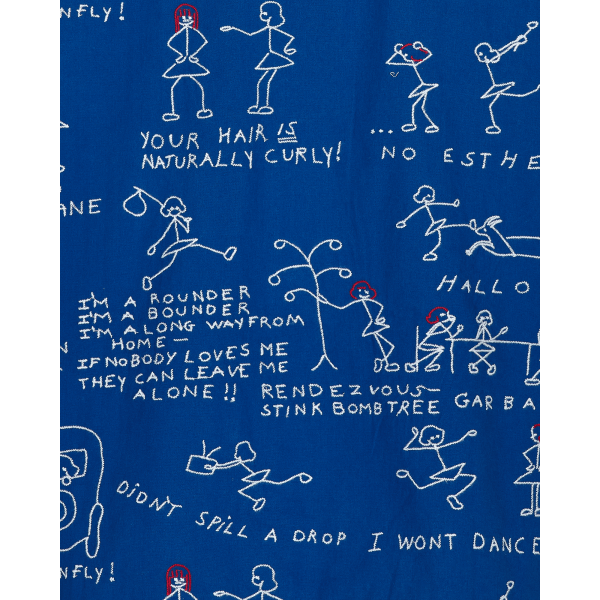 Bode Doodle Scene - Camicia a maniche corte Blu