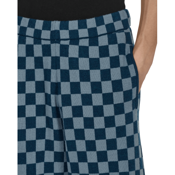 Pantaloni Bode Duotone Checkerboard Blu