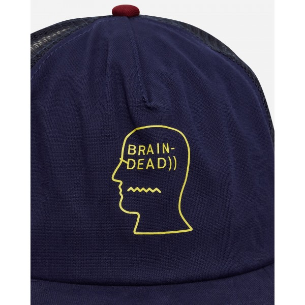 Brain Dead Logohead 5 Panel Trucker Cap Blu