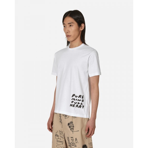 Maglietta Nike Message Print Nero Comme Des Garçons Bianco