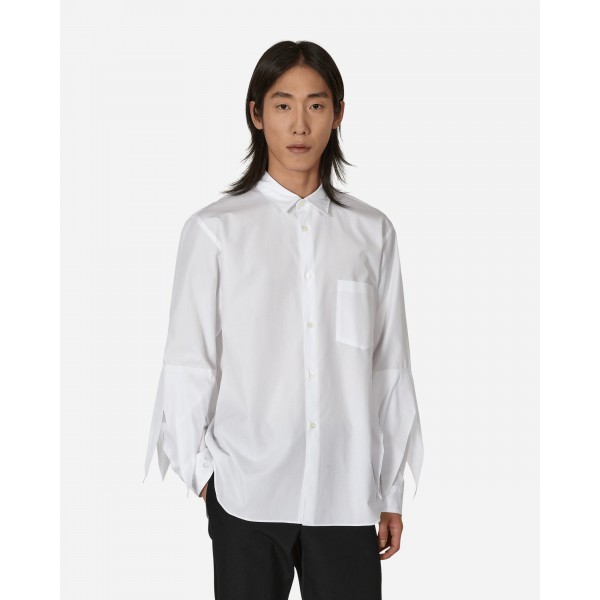 Comme Des Garçons Homme Plus Cut-Out Camicia maniche lunghe Bianco