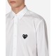 Comme Des Garçons Play Heart Camicia a maniche lunghe Bianco