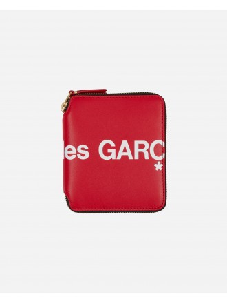 Comme Des Garçons Portafoglio Huge Logo Zip-Around Rosso