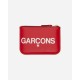 Comme Des Garçons Portafoglio Huge Logo Zip Pouch Rosso