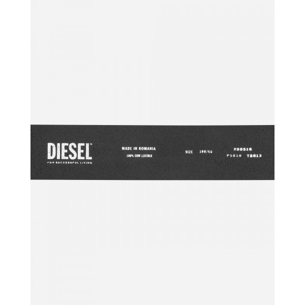 Diesel Cintura in pelle con fibbia D Nero