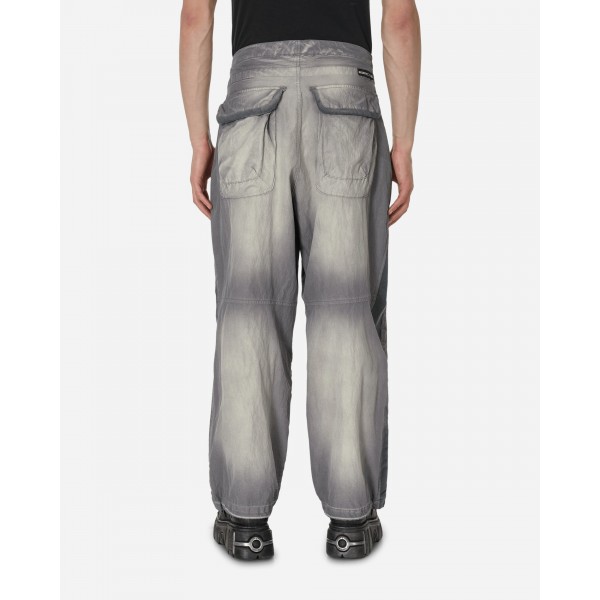Diesel Pantaloni sbiaditi in cotone e nylon grigio