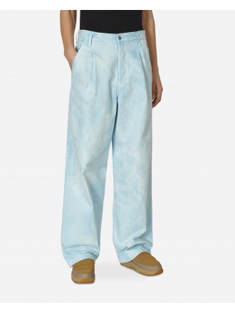 Dries Van Noten Pantaloni di jeans plissettati blu