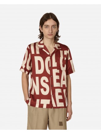 Camicia in viscosa stampata Dries Van Noten Rosso