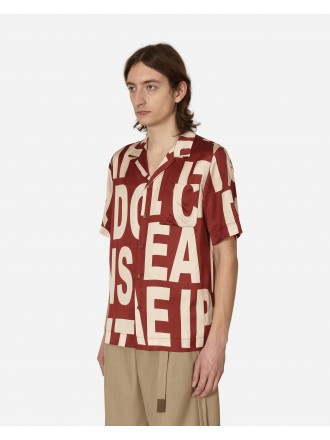 Camicia in viscosa stampata Dries Van Noten Rosso