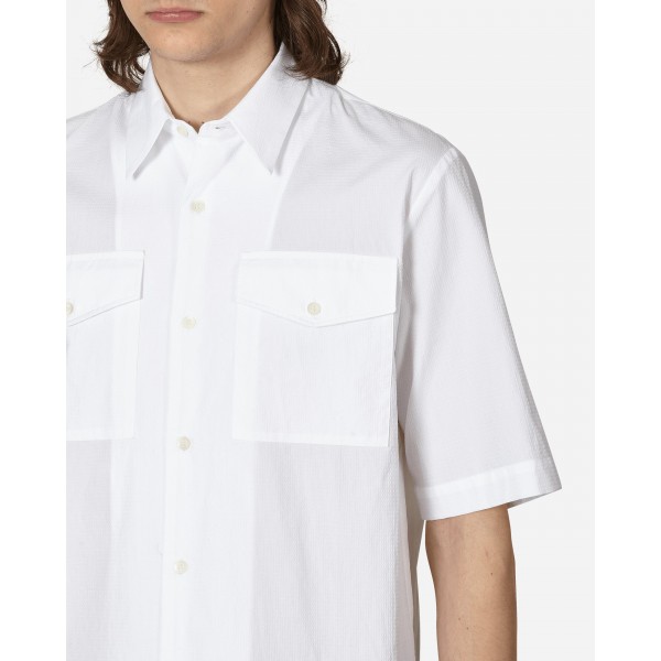 Dries Van Noten Camicia in cotone a maniche corte bianca