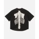 KAPITAL 16/ - Camicia da baseball in jersey denso (Bone) Nero