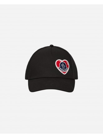 Cappello da baseball con logo Moncler Nero
