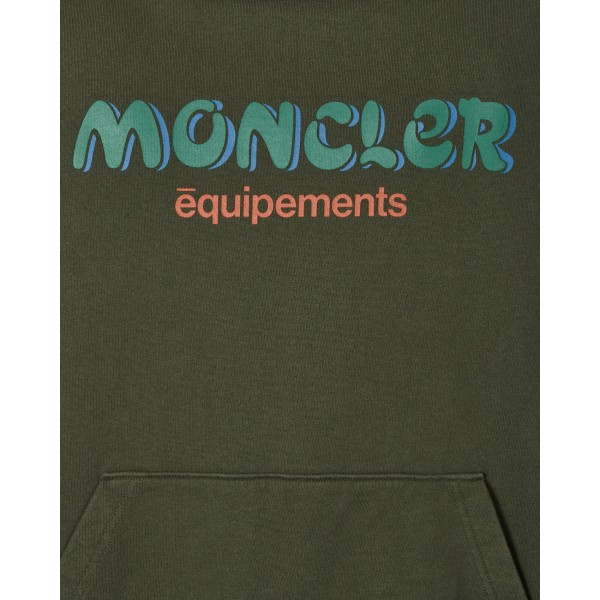 Moncler Genius Salehe Bembury Logo Felpa con cappuccio Verde