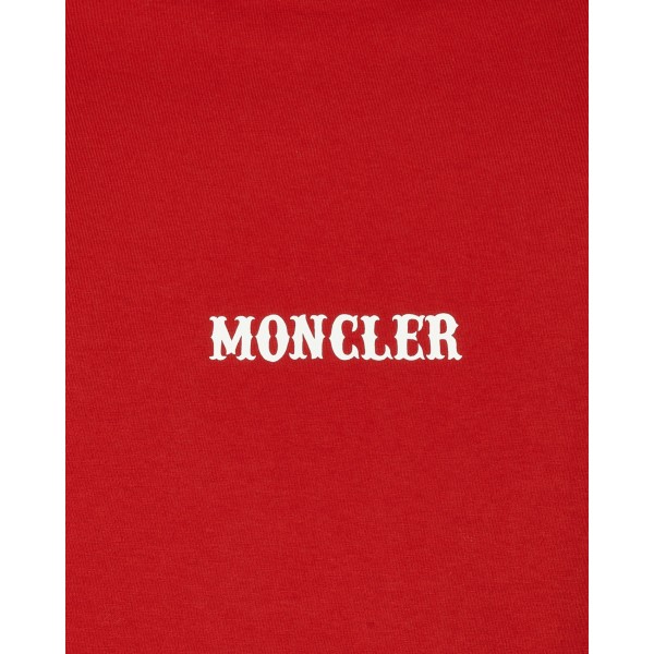 Moncler Genius 7 Moncler FRGMT Hiroshi Fujiwara Circus Motif Maglietta Rosso