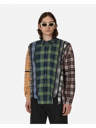 Needles 7 Cuts Zipped Wide Flannel Shirt Multicolore
