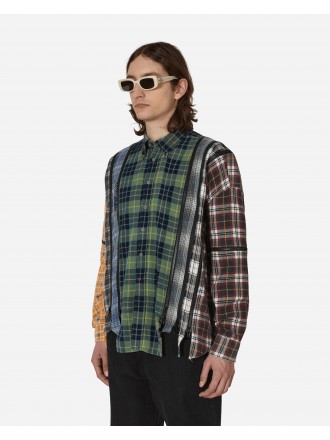 Needles 7 Cuts Zipped Wide Flannel Shirt Multicolore
