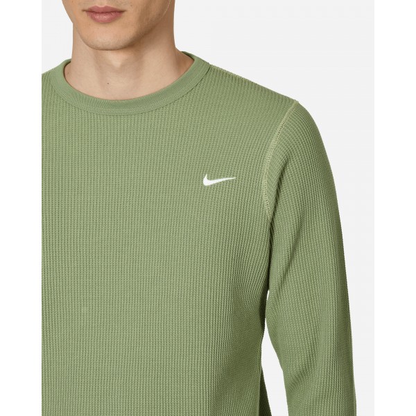 Maglietta a maniche lunghe Nike Heavyweight Waffle Verde