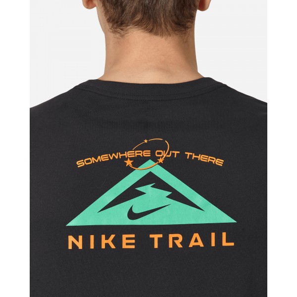 Maglietta Nike Dri-FIT Trail Stampata Nero