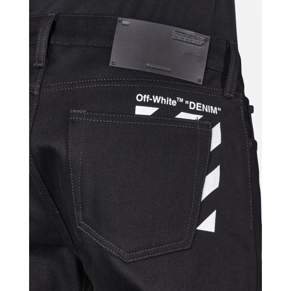 Off-White Diag Pocket Slim Jeans Nero