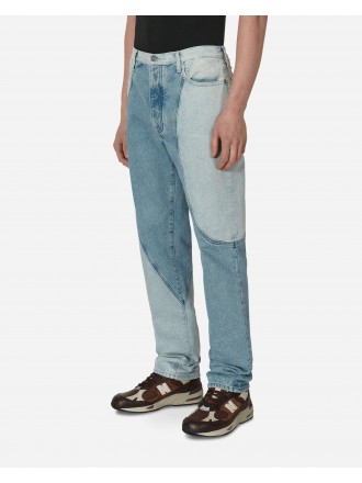 Off-White Organic Block Western Jeans Blu