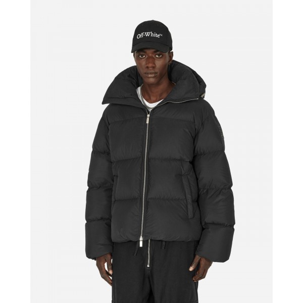 Off-White Patch Arrow Down Puffer Jacket Nero