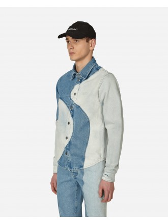 Camicia Off-White Organic Block Denim West Blu