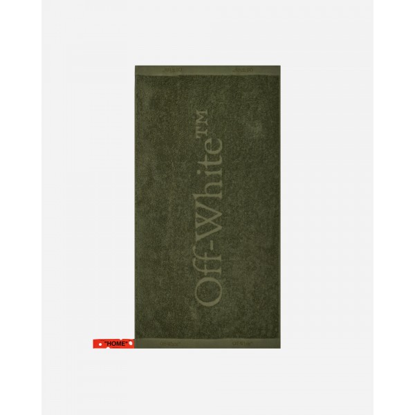Set di asciugamani Off-White Bookish Verde
