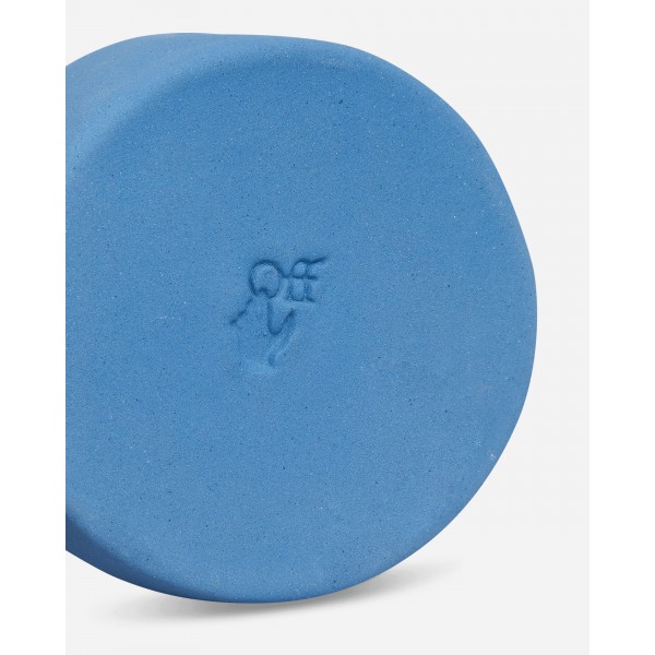 Off-White Ceramica Opaca Posacenere Blu
