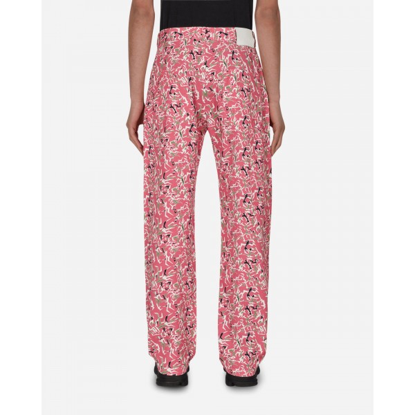 Pantaloni floreali Paccbet Workwear Rosa
