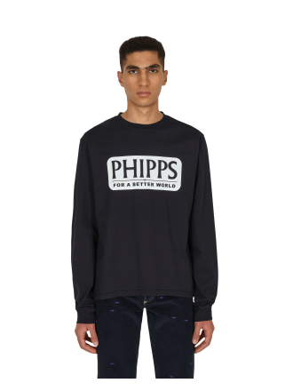 Phipps Logo Graphic Maglietta a maniche lunghe Blu