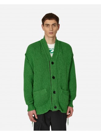 Sacai Cardigan in maglia verde