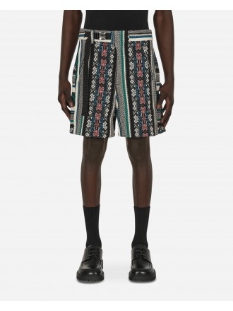Sacai Rug Jacquard Shorts Multicolore