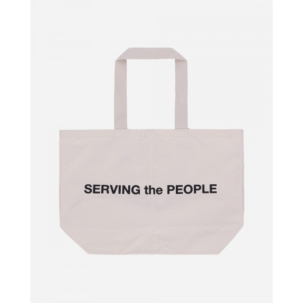 Borsa Tote Logo Serving The People Beige