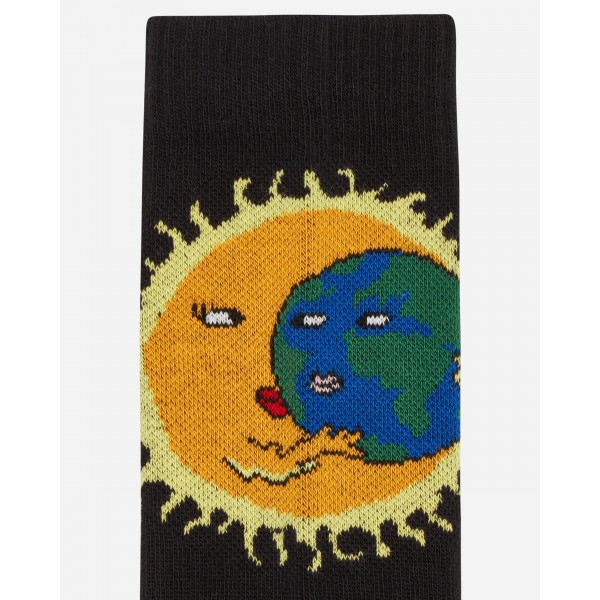Sky High Farm Moon Earth Jacquard Socks Nero