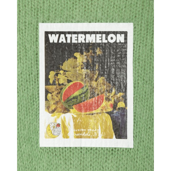 Sky High Farm Denim Tears Maglione in maglia di mohair stampato Verde
