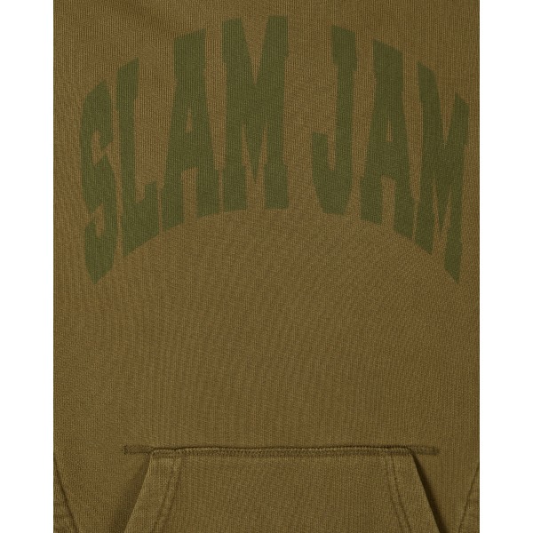 Slam Jam Panel Felpa con cappuccio verde / marrone