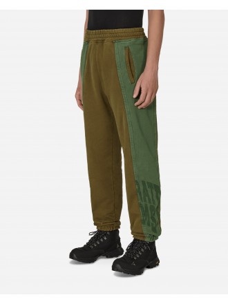 Pantaloni con pannello Slam Jam Verde / Marrone