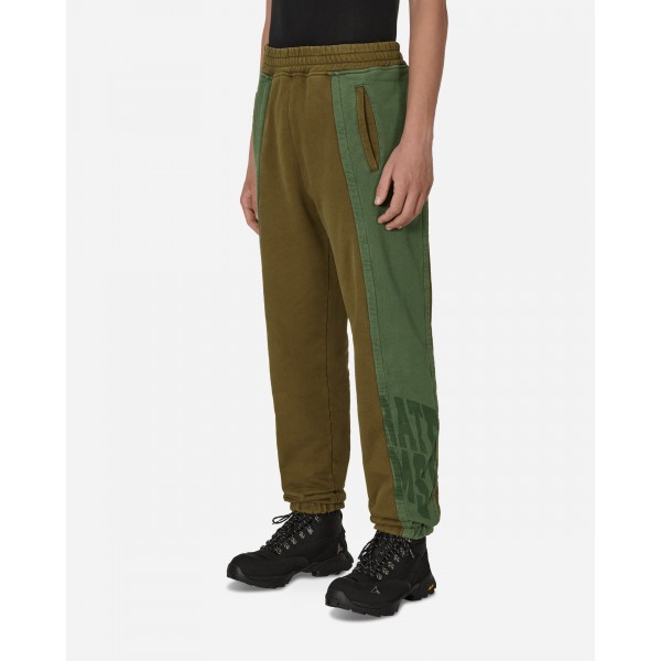 Pantaloni con pannello Slam Jam Verde / Marrone